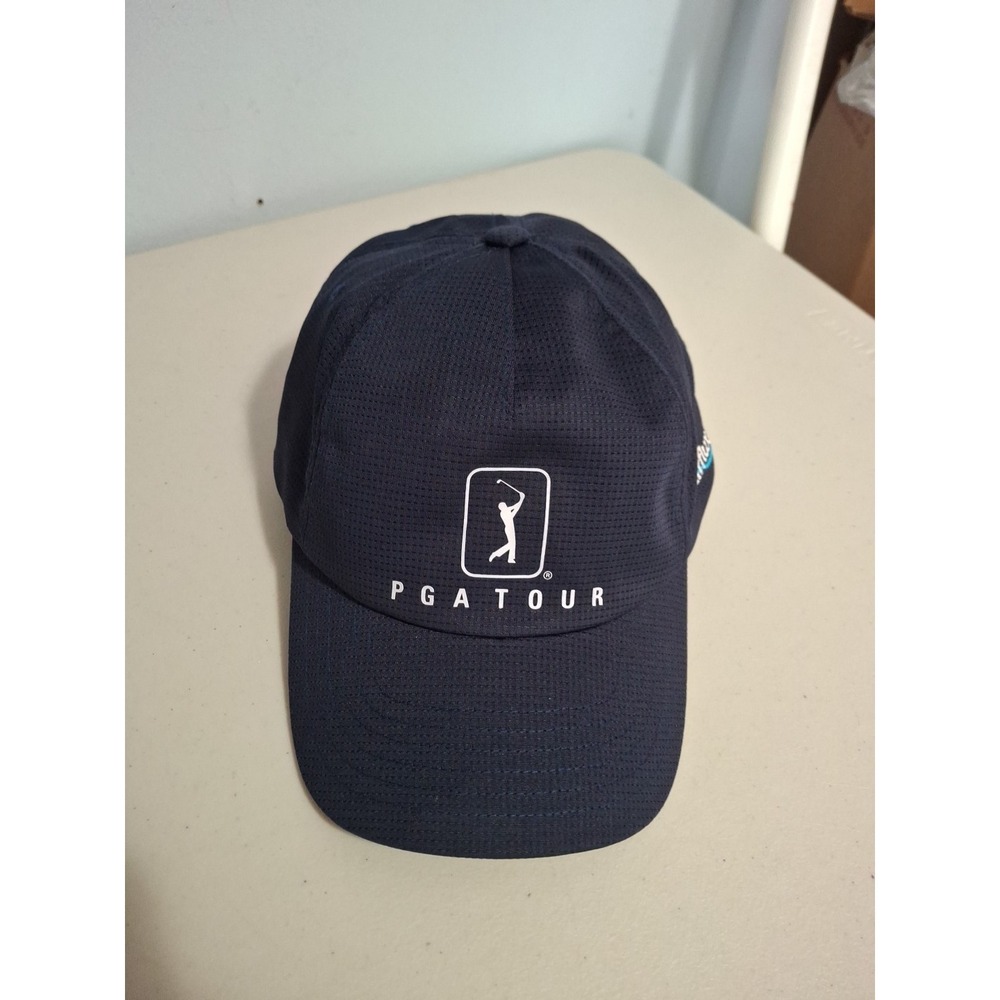 PGA Tour Airflux Adjustable Golf Hat Cap One Size Strapback Blue